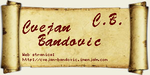Cvejan Bandović vizit kartica